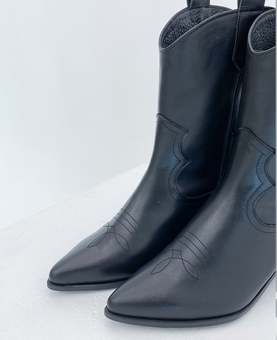Low Western Boots (Black)